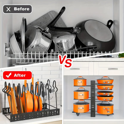 Durable Metal Pot Rack Organizer