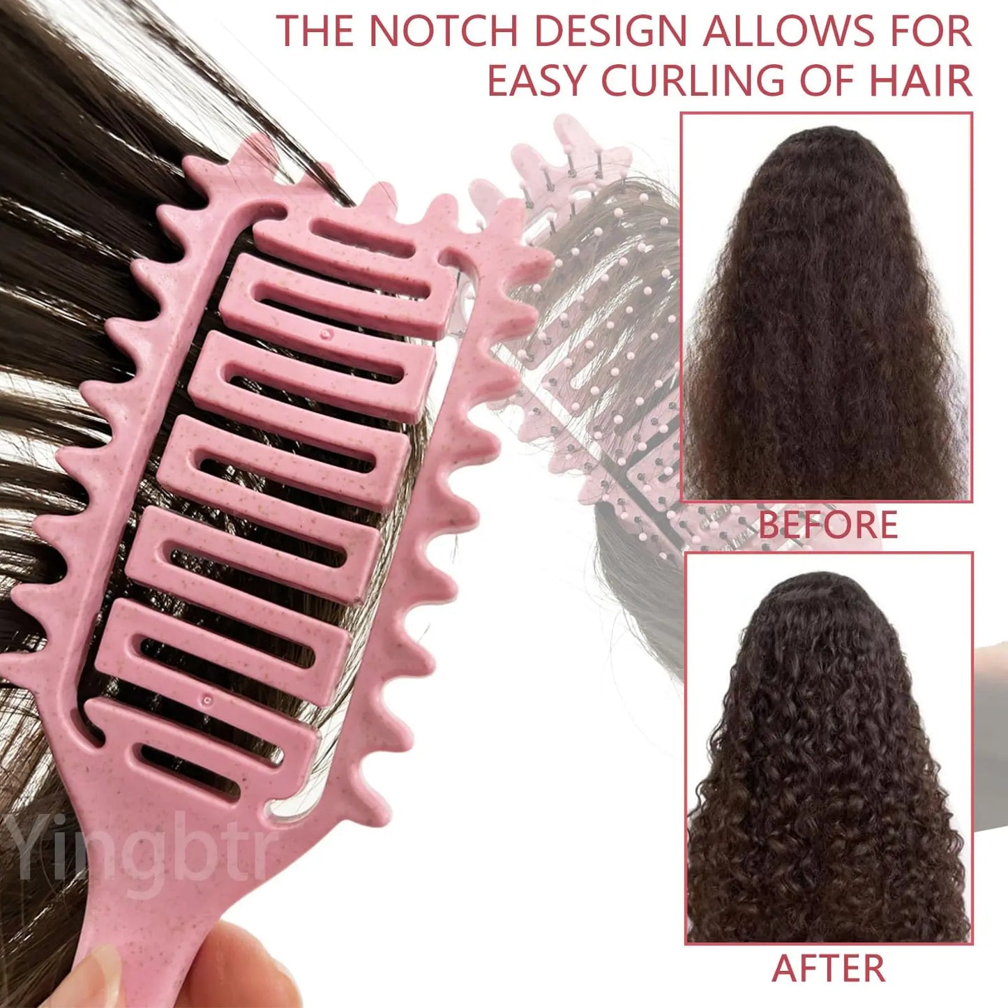 Curly Hair Brush Hollow Out
