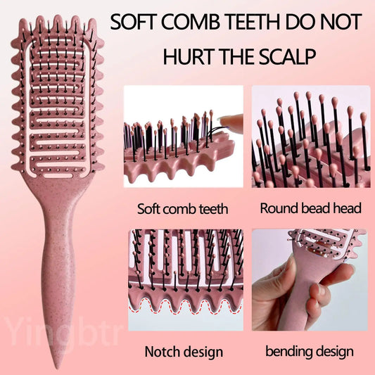 Curly Hair Brush Hollow Out