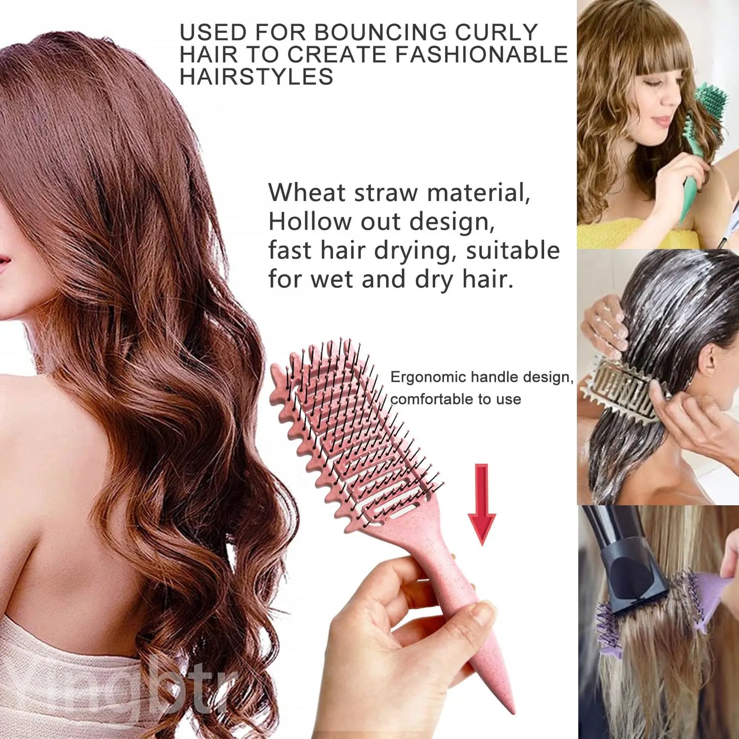 Curly Hair Brush Hollow Out
